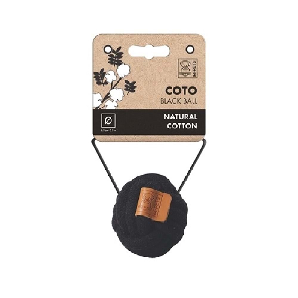 M-PETS COTO BLACK BALL 6,5CM ÖRGÜ TOP OYUNCAK