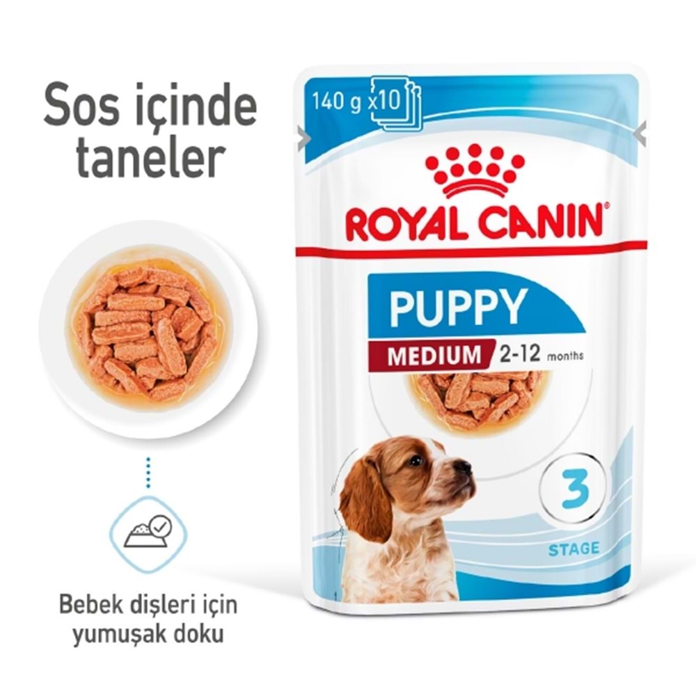 Royal Canin Yaş Mama Medıum Puppy 140 Gr
