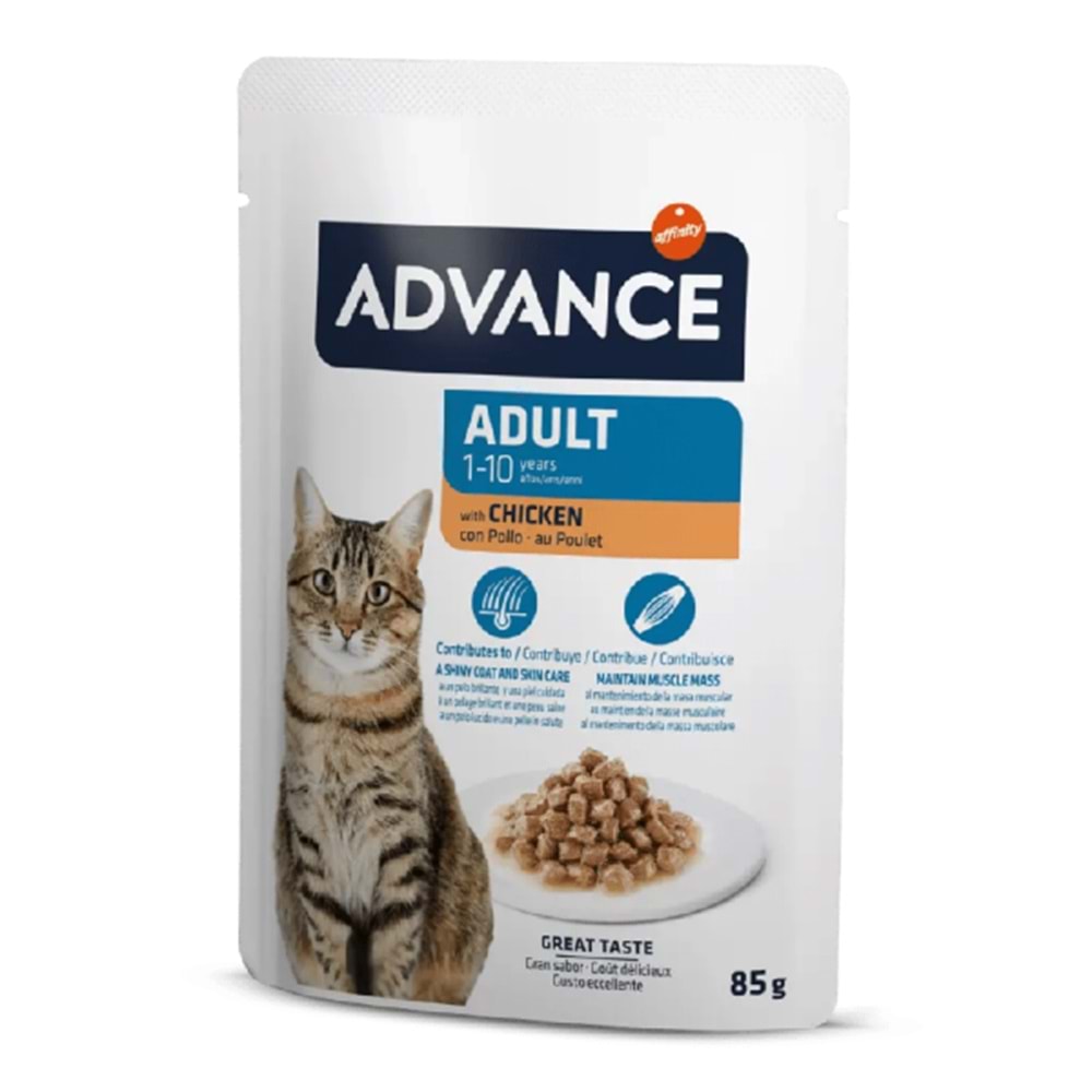 Advance Cat Adult Chıcken Wet Pouch 85Gr