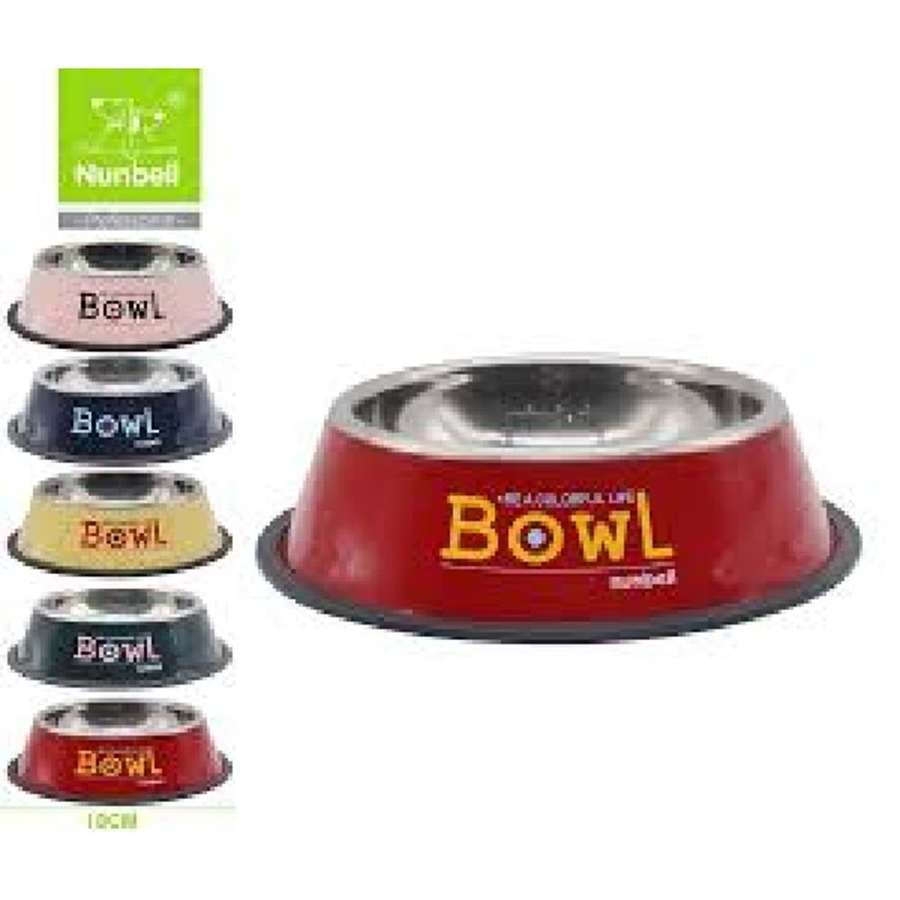 NUNBELL ÇELİK MAMA KABI RENKLİ 18cm