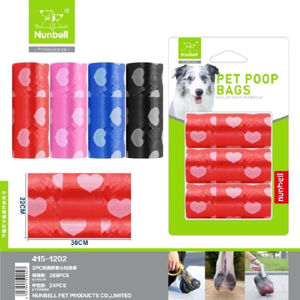 Nunbell Dışkı Torbası 3'Lü