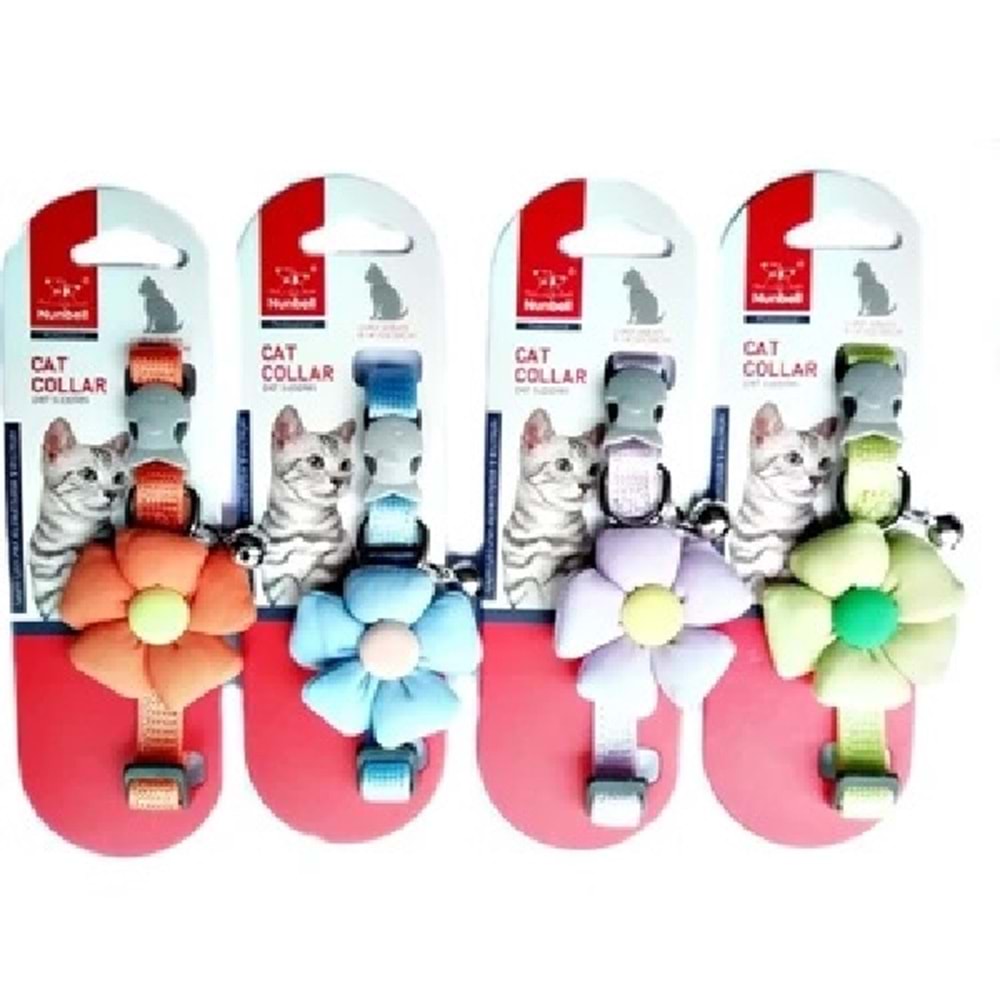 Nunbellcat Collar Tasma Çiçekli