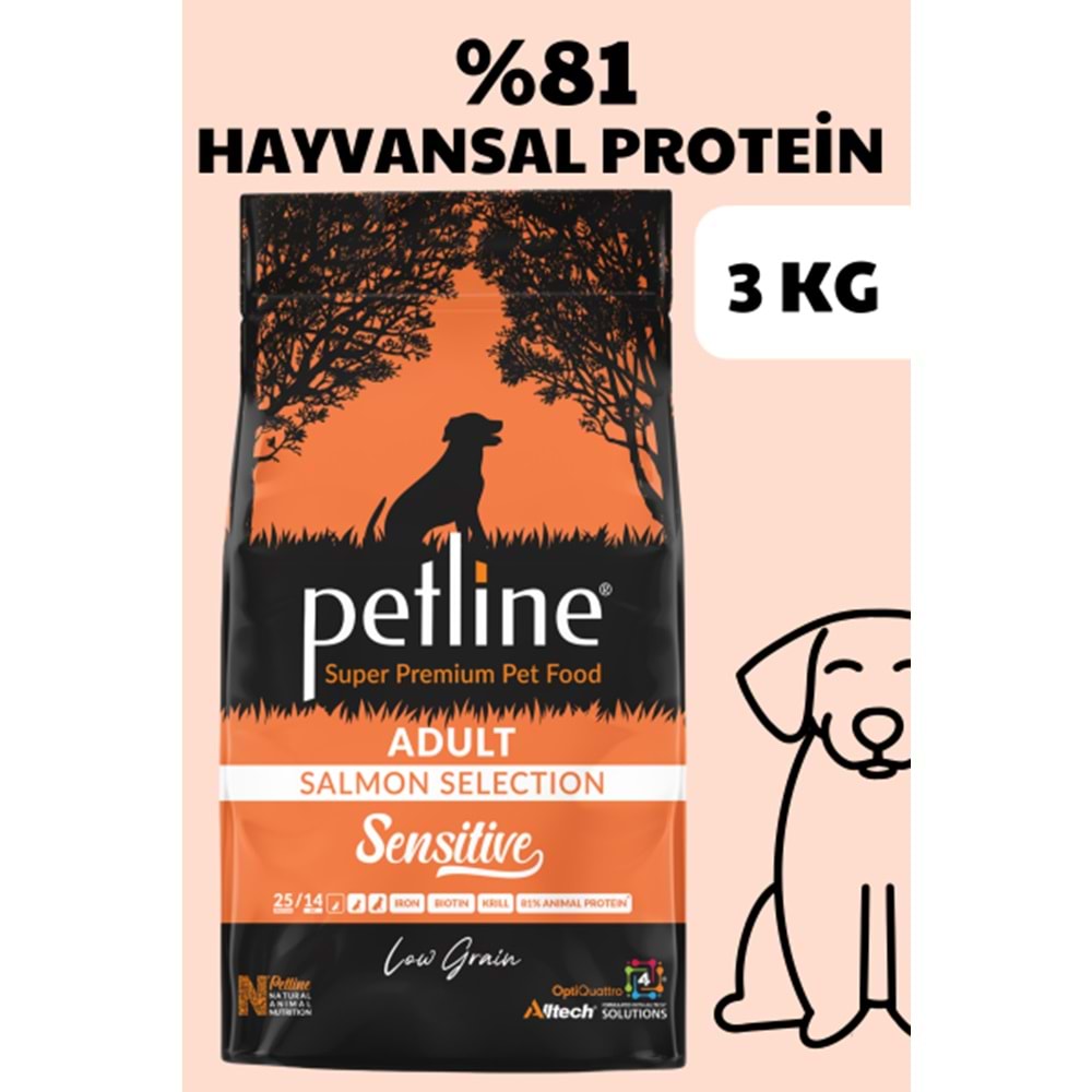 Petline S. P. Yetişkin Köpek Maması Somon Balıklı 3 Kg Sensitive