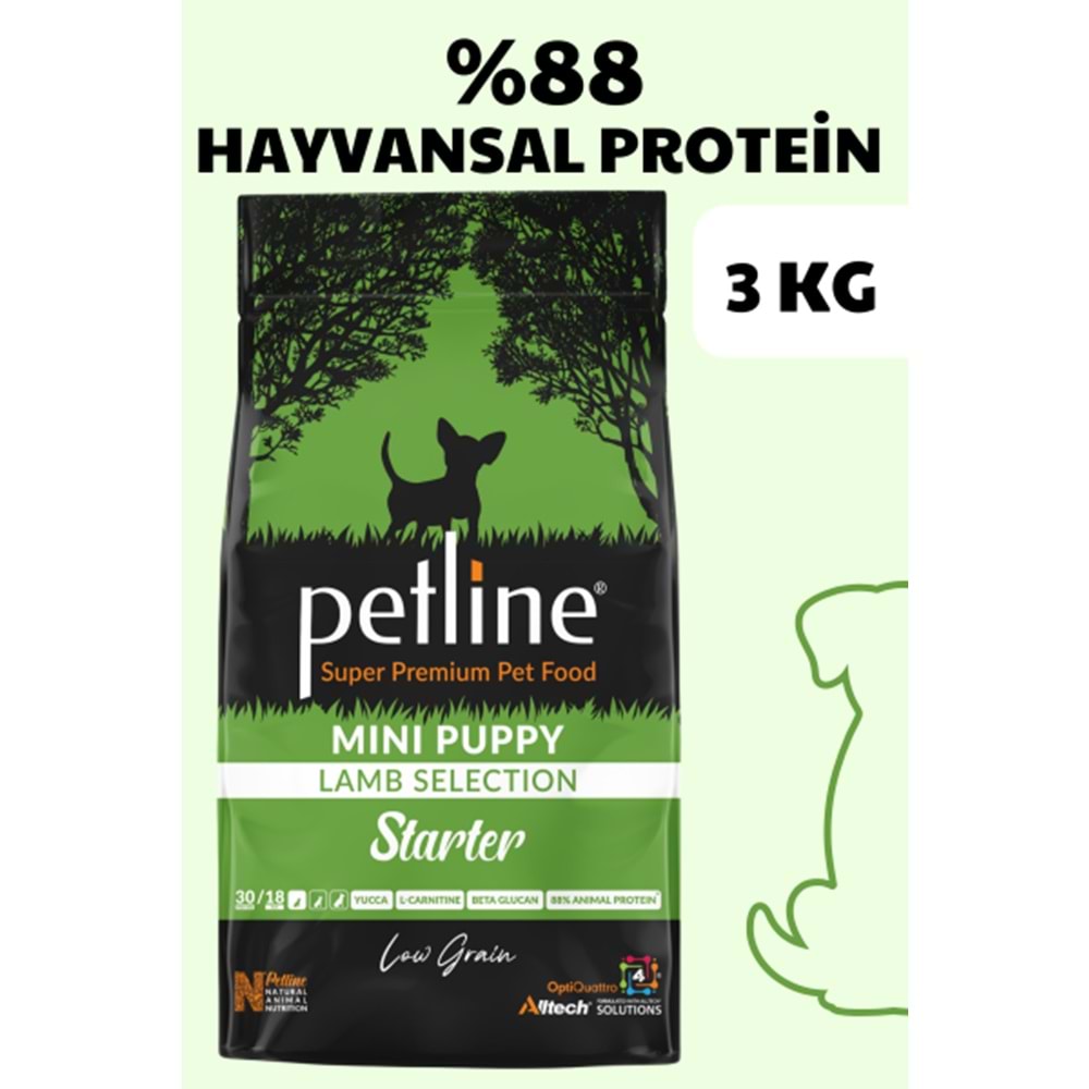 Petline S. P. Yavru Köpek Maması Mini Irk Kuzu Etli 3 Kg Starter