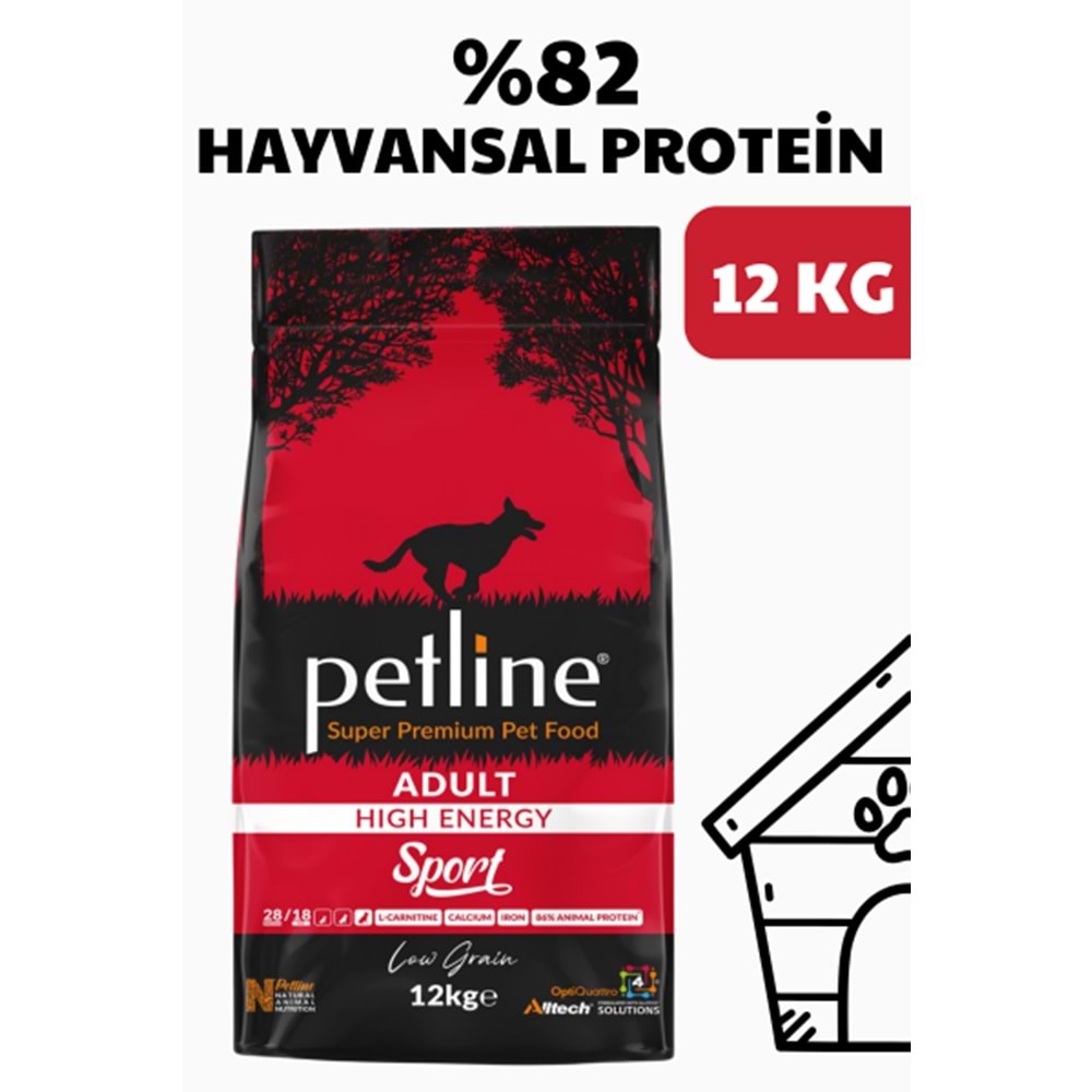 Petline S. P. Yetişkin Köpek Maması Yüksek Enerji Kuzu Etli 12 Kg Sport