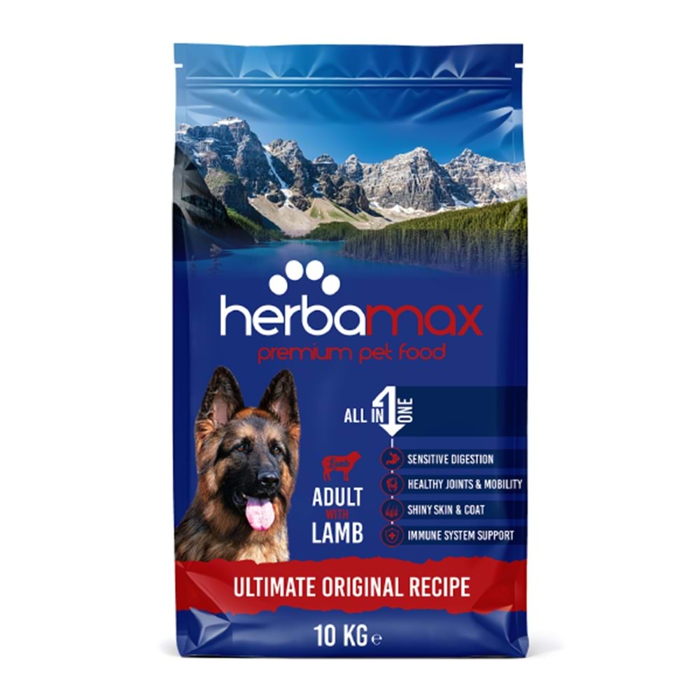 Herbamax P. Yetişkin Köpek Maması Kuzu Etli Ve Pirinçli 10 Kg