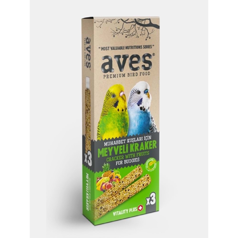 Aves Premium Muhabbet Krakeri Meyveli 3Lü Paket