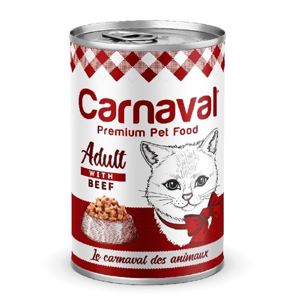 Carnaval Premium Yetişkin Kedi Konservesi Biftekli 400 Gr