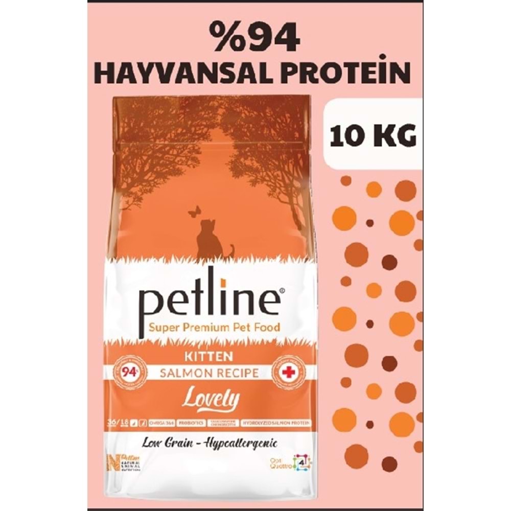 Petline S. P. Yavru Kedi Maması Kitten Somonlu 10Kg Lovely