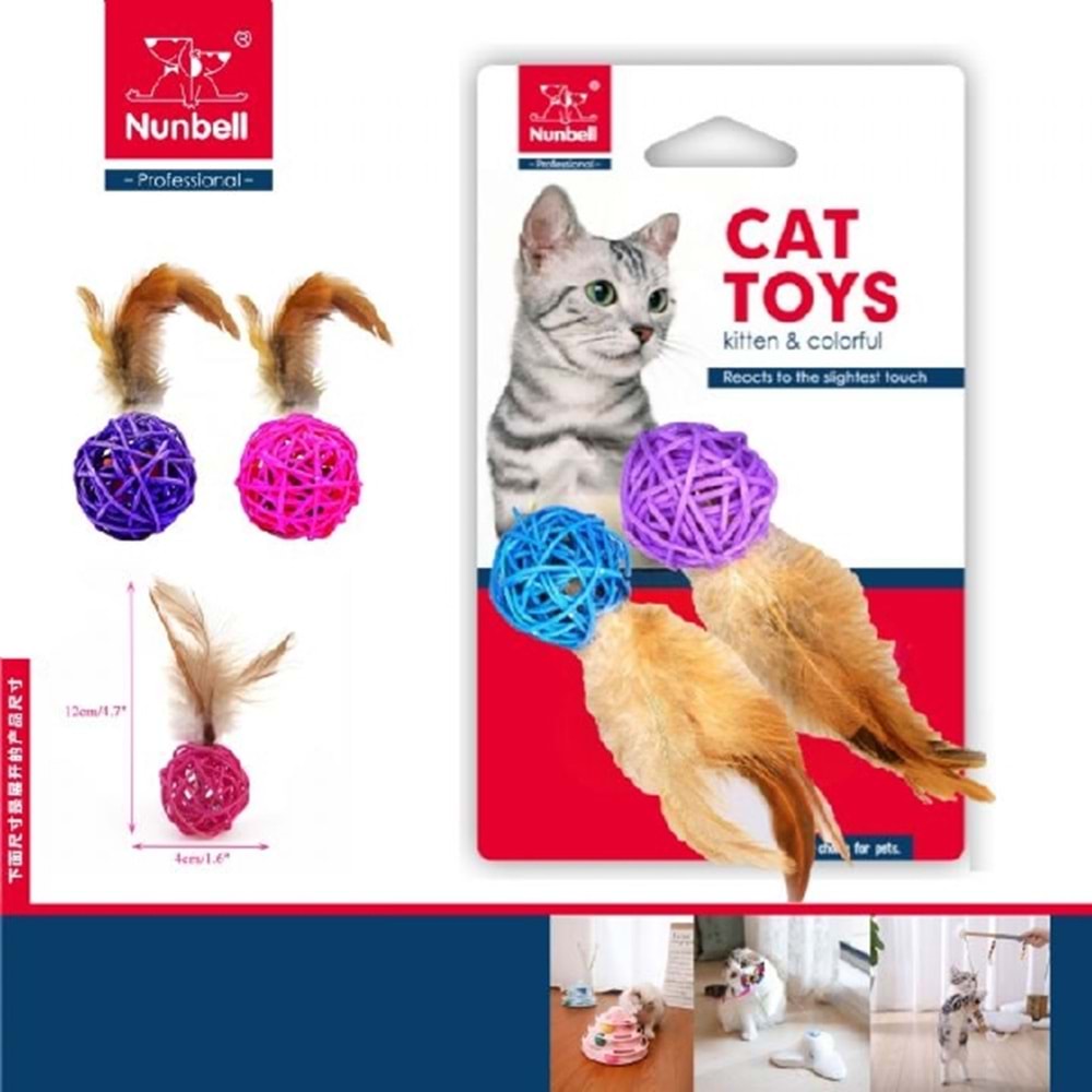 Nunbell Bambu Renkli Toplar 2'Li