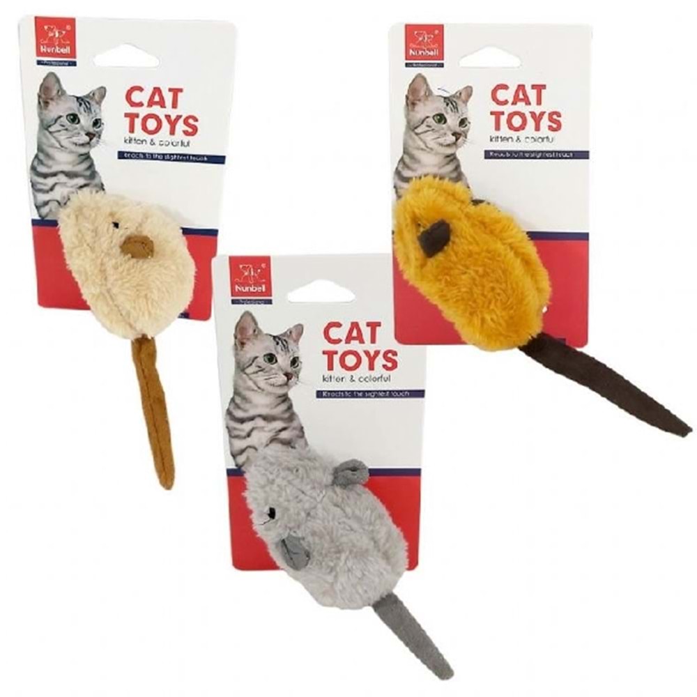 Nunbell Kedi Oyuncagı Kürklü Fare