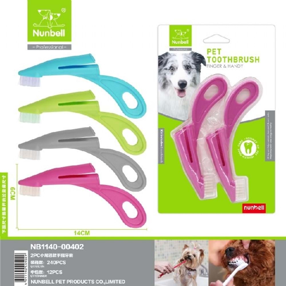 Nunbell Kuyruklu Parmak Diş Fırçası 2'Li