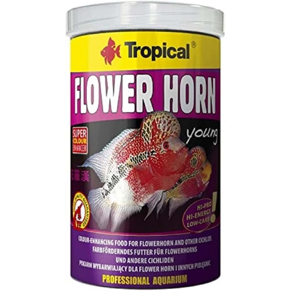 Tropical Flower Horn Adult Pellet 1000ml/380Gr