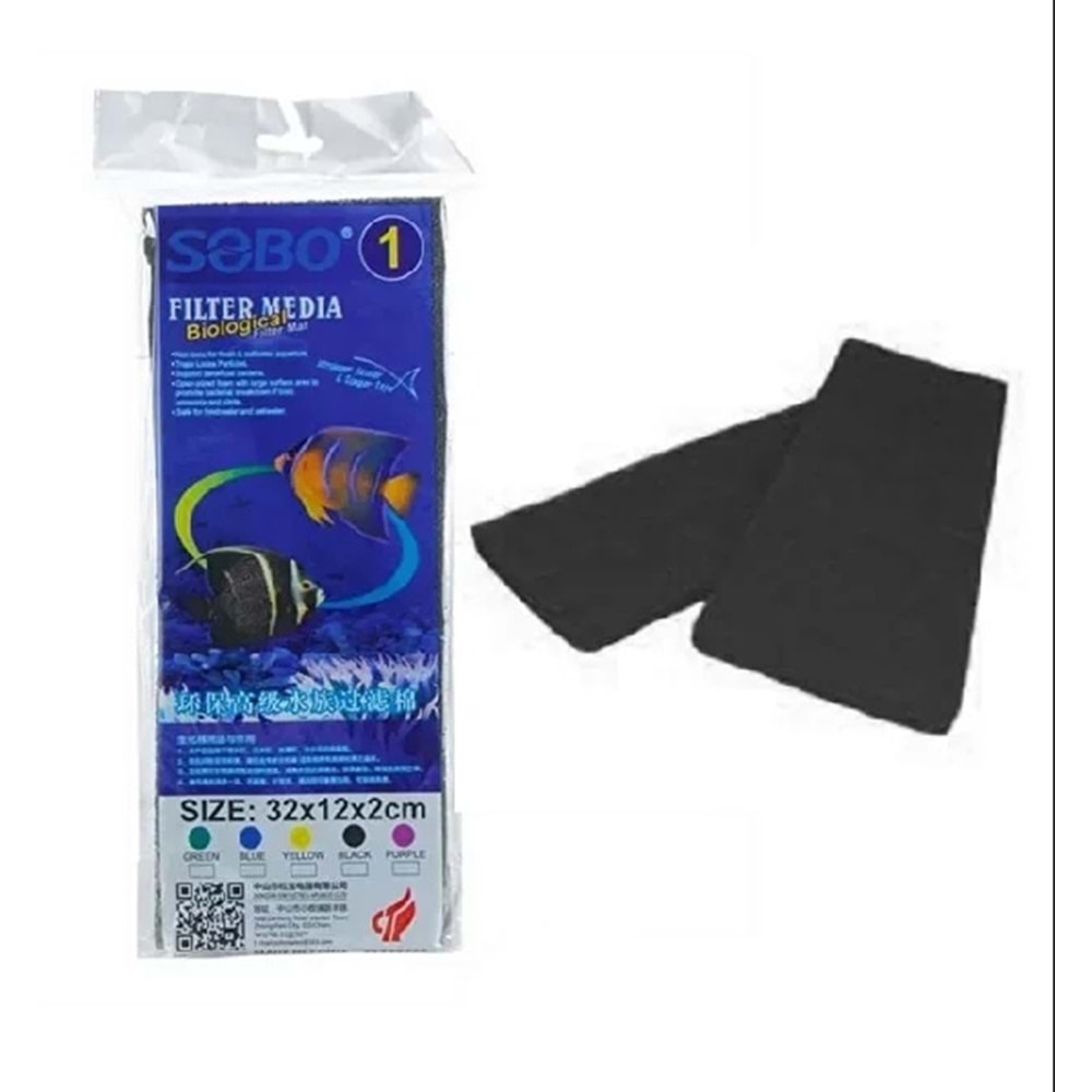 Sobo Filtre Süngeri 32X12X2 Siyah