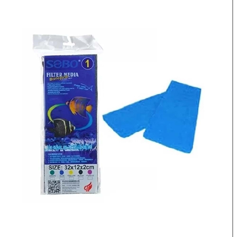Sobo Filtre Süngeri 32X12X2 Mavi