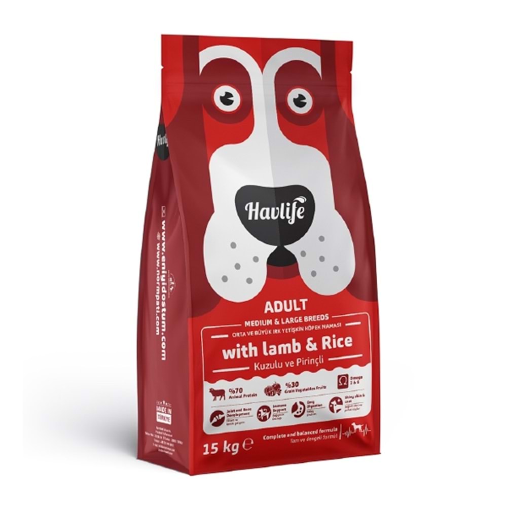 Havlife Orta Ve Büyük Irk Kuzulu Yetişkin Köpek Maması 15 Kg