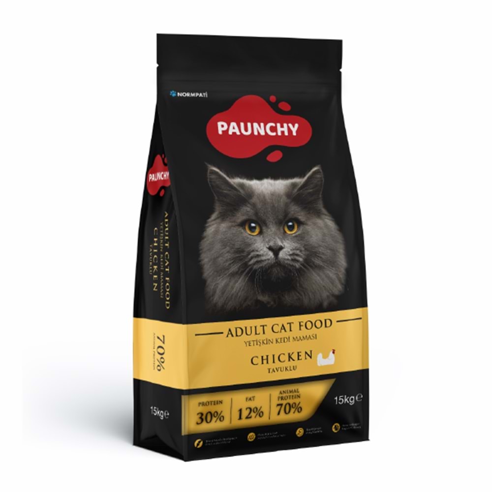 Pouncy Tavuklu Yetişkin Kedi Maması 15 Kg