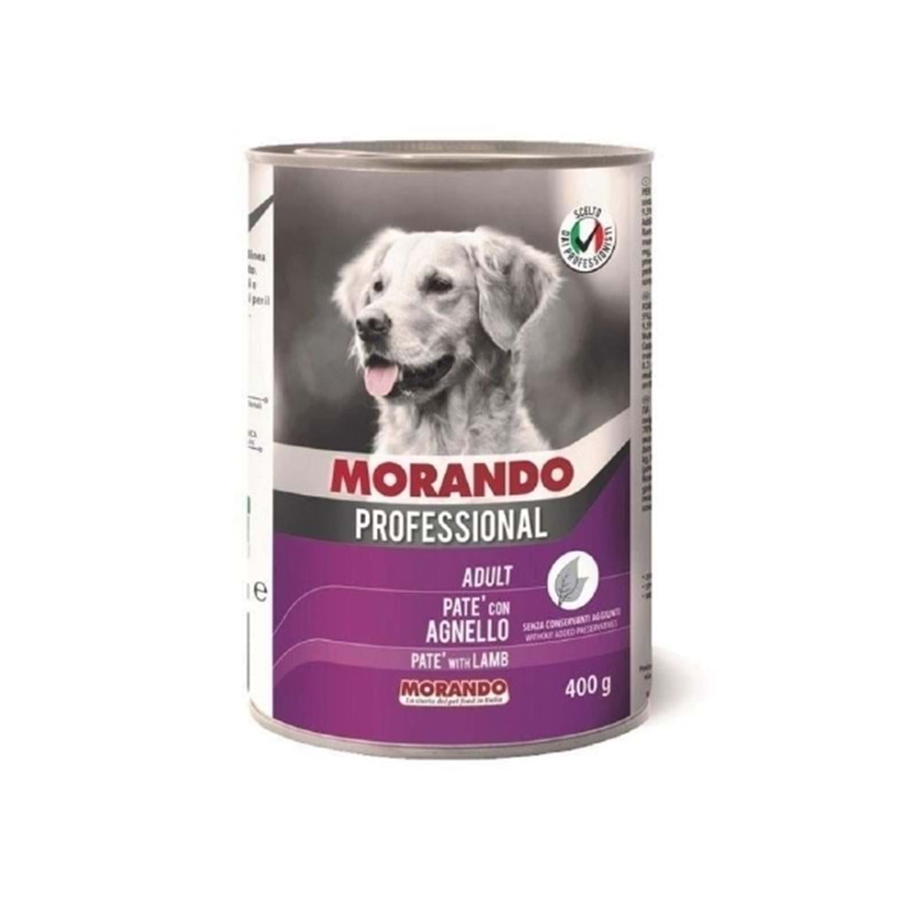 Morando Kuzu Etli Köpek Konservesi Pate 400 Gr
