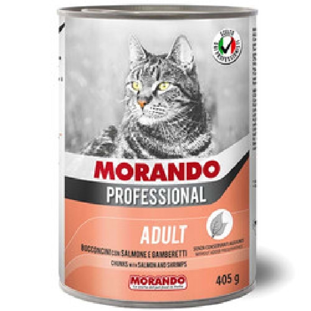 Morando Somon & Karides Parçacıklı Kedi Konservesi 405Gr