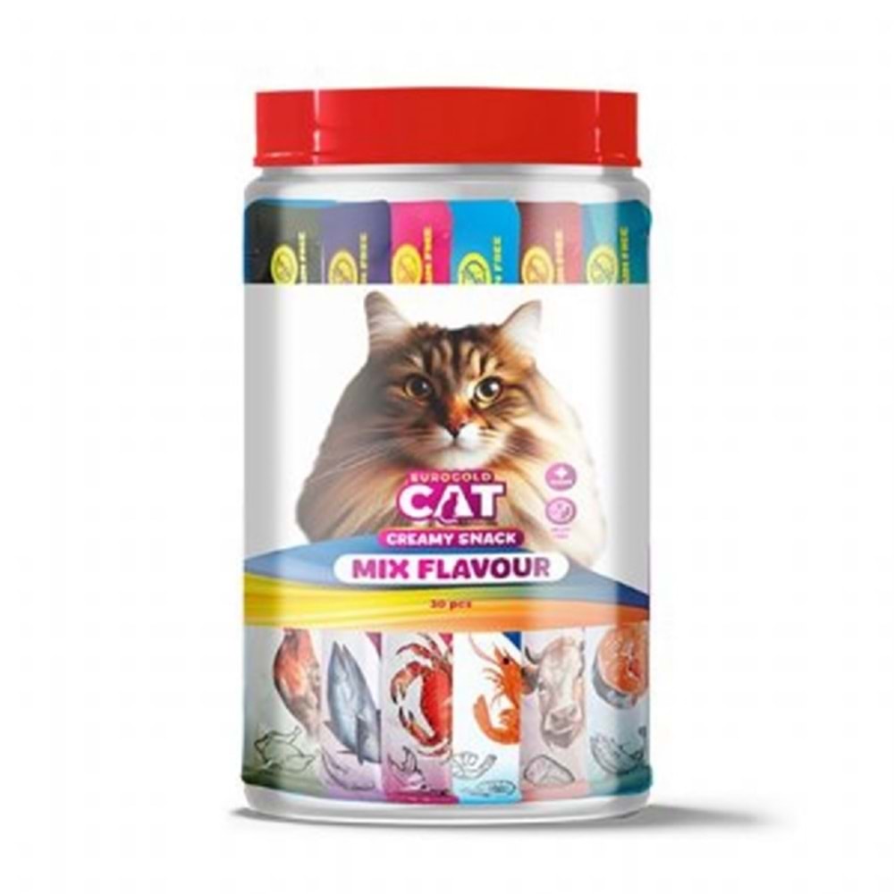 Eurogold Kedi Sıvı Ödülü Karışık 6 Çeşit 30X15Gr Ls30Mıx