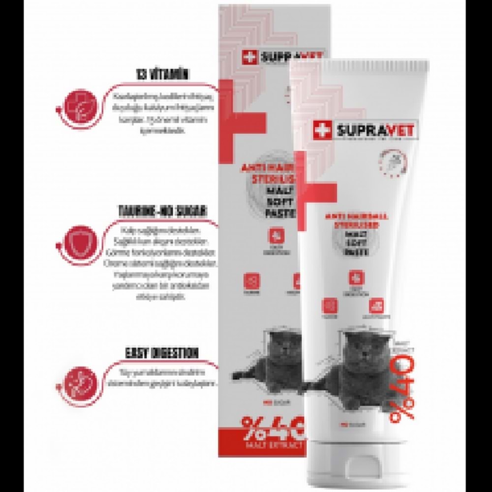 Supravet Antı Haırbal Malt Paste Kedi İçin