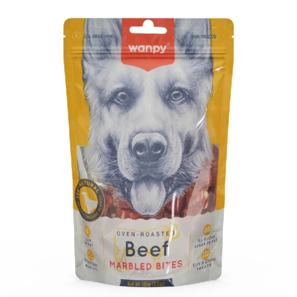 Wanpy Marbled Köpek Ödül Et Parçaları 100Gr