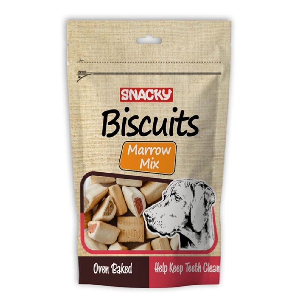 Snacky Marrow Mix Köpek Bisküvi 200Gr