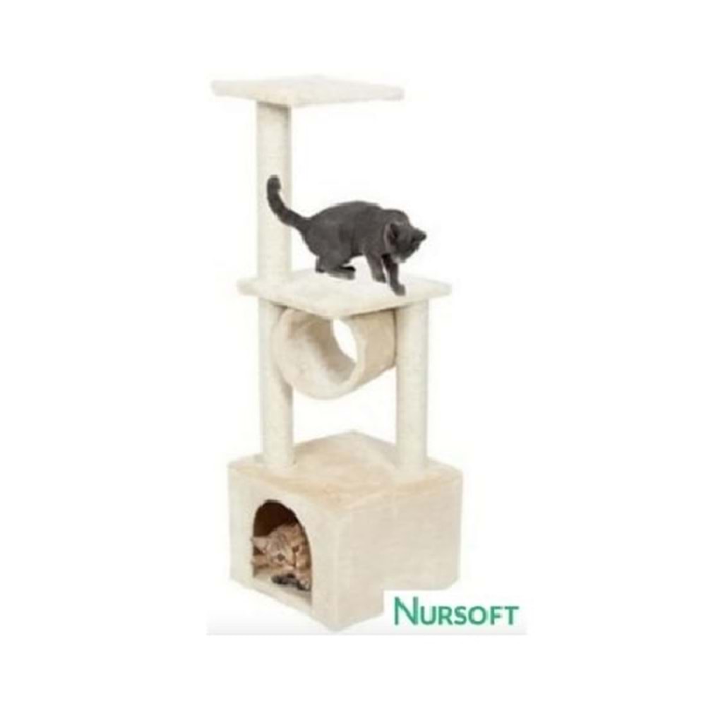 Nursoft Tünelli Kedi Tırmalama Evi