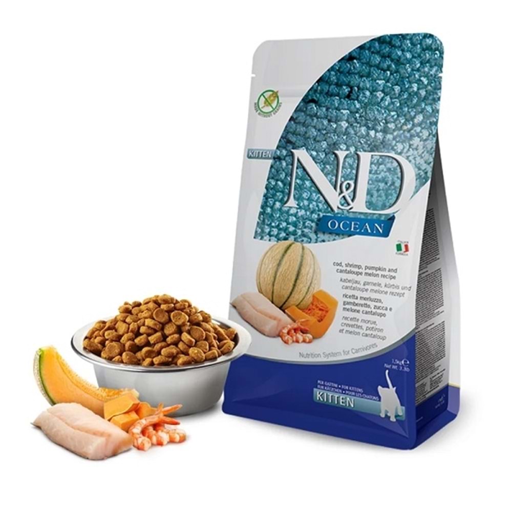 Ocean Bk Morina karides Kavun [Yavru kedi] 1,5 Kg