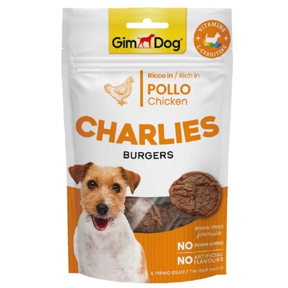 Gimdog Köpek Ödül Charlies Burgers Tavuklu 70 Gr