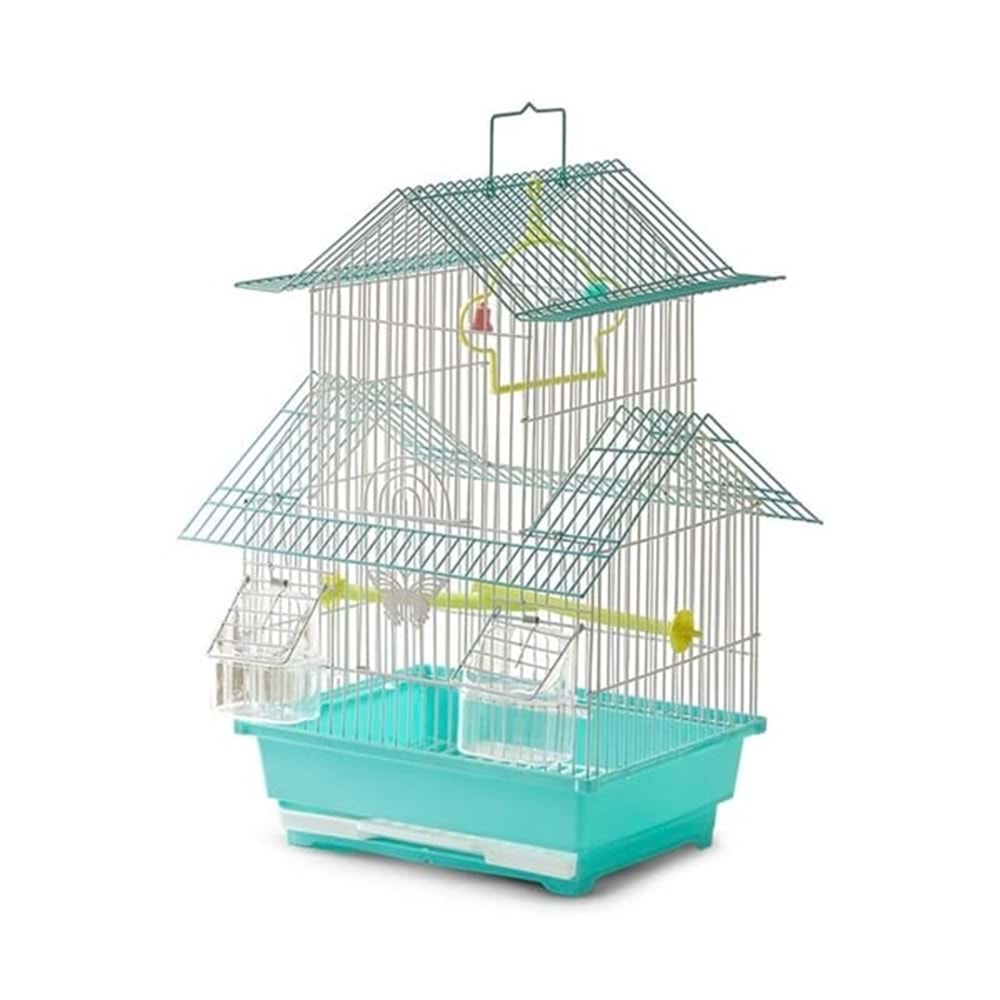 Pet360 Ember Kuş Kafesi İthal Çift Kapı Çift Yemlik 35X28X46 W400
