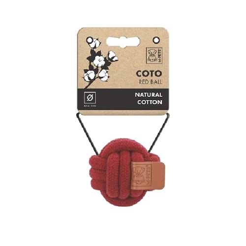 M-PETS COTO RED BALL 6,5CM ÖRGÜ TOP OYUNCAK