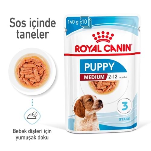 Royal Canin Yaş Mama Medıum Puppy 140 Gr