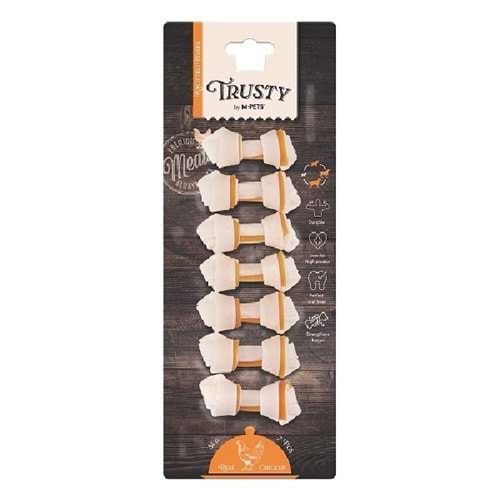 M-PETS TRUSTY CHICKEN DÜĞÜMLÜ KEMİK 7Lİ 84GR/6,4CM
