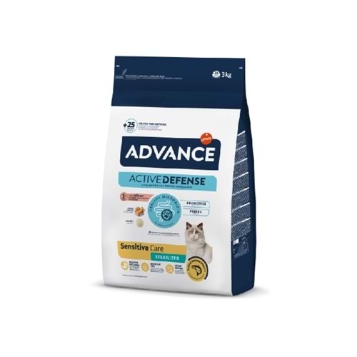Advance Kısırlatırılmış Kedi Maması Sensıtıve Somon 3 Kg