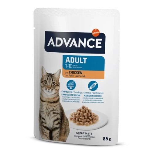Advance Cat Adult Chıcken Wet Pouch 85Gr