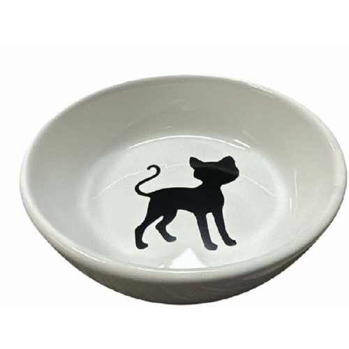 Seramik Mama Kabı Kedi Figürlü 250Ml