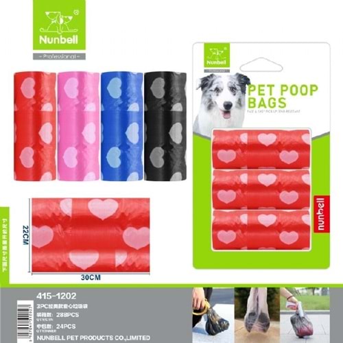 Nunbell Dışkı Torbası 3'Lü