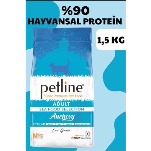 Petline S. P. Yetişkin Kedi Maması Hamsili 1.5 Kg Anchovy