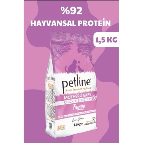 Petline S. P. Yavru Ve Anne Kedi Maması Tavuklu 1.5 Kg Family