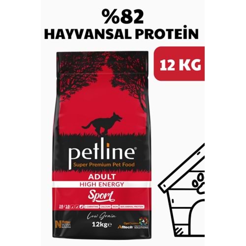 Petline S. P. Yetişkin Köpek Maması Yüksek Enerji Kuzu Etli 12 Kg Sport
