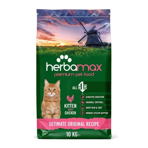 Herbamax P. Yavru Kedi Maması Tavuk Etli 10 Kg