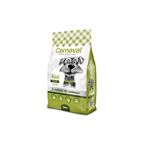 Carnaval Premium Yetişkin Köpek Maması Kuzu Etli 3 Kg