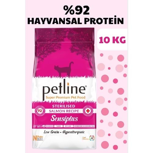 Petline S. P. Yetişkin Kedi Maması Kısırlaştırılmış Somonlu 10 Sensiplus