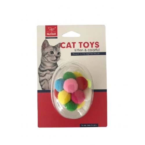 Nunbell Kedi Oyuncagı Gökkuşagı Top