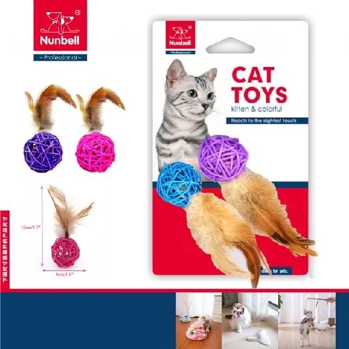 Nunbell Bambu Renkli Toplar 2'Li