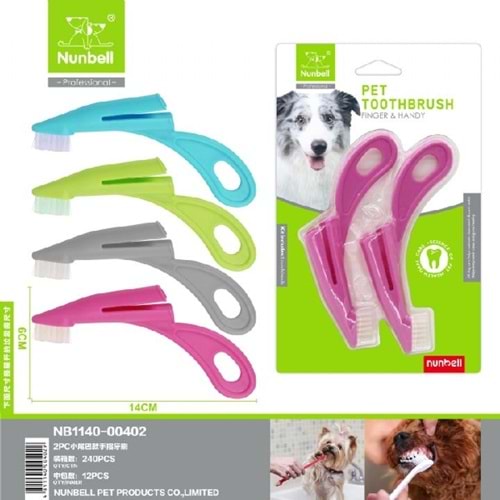 Nunbell Kuyruklu Parmak Diş Fırçası 2'Li