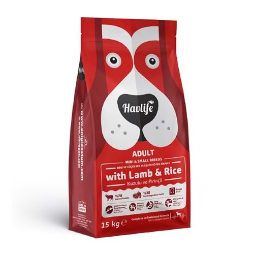 Havlife Mini Ve Küçük Irk Kuzulu Yetişkin Köpek Maması 15 Kg