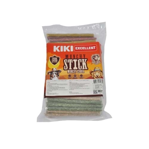 Kiki Excellent Sığır Derisinden Munchy Çubuk Kalın Renkli 100Lü Paket
