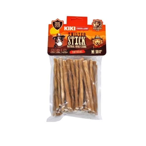 Kiki Excellent Naturel Burgu Çubuk Sığır Derisinden 50Li Paket